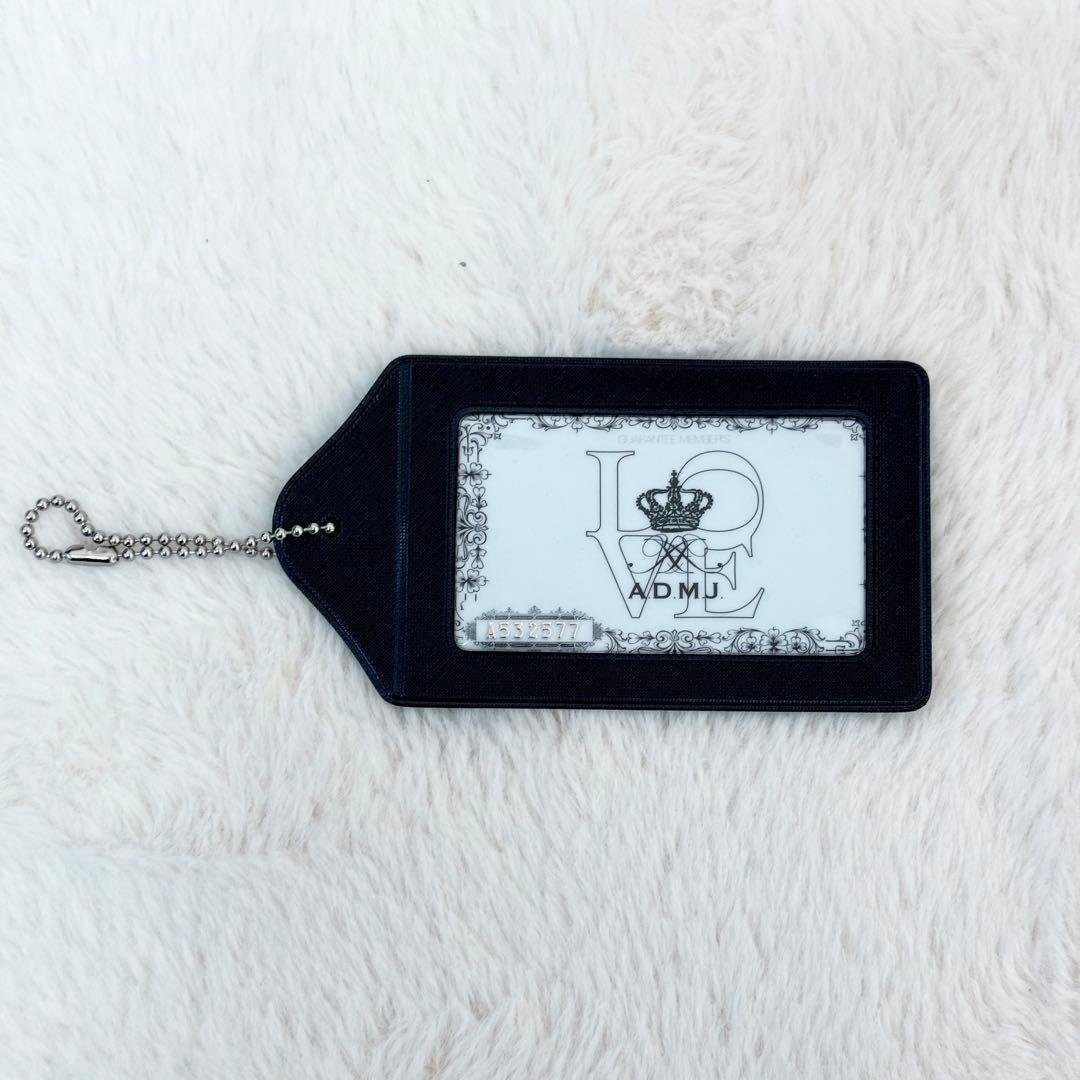 A.D.M.J トートバッグ A4 王冠 編み込み ネイビー 未使用級