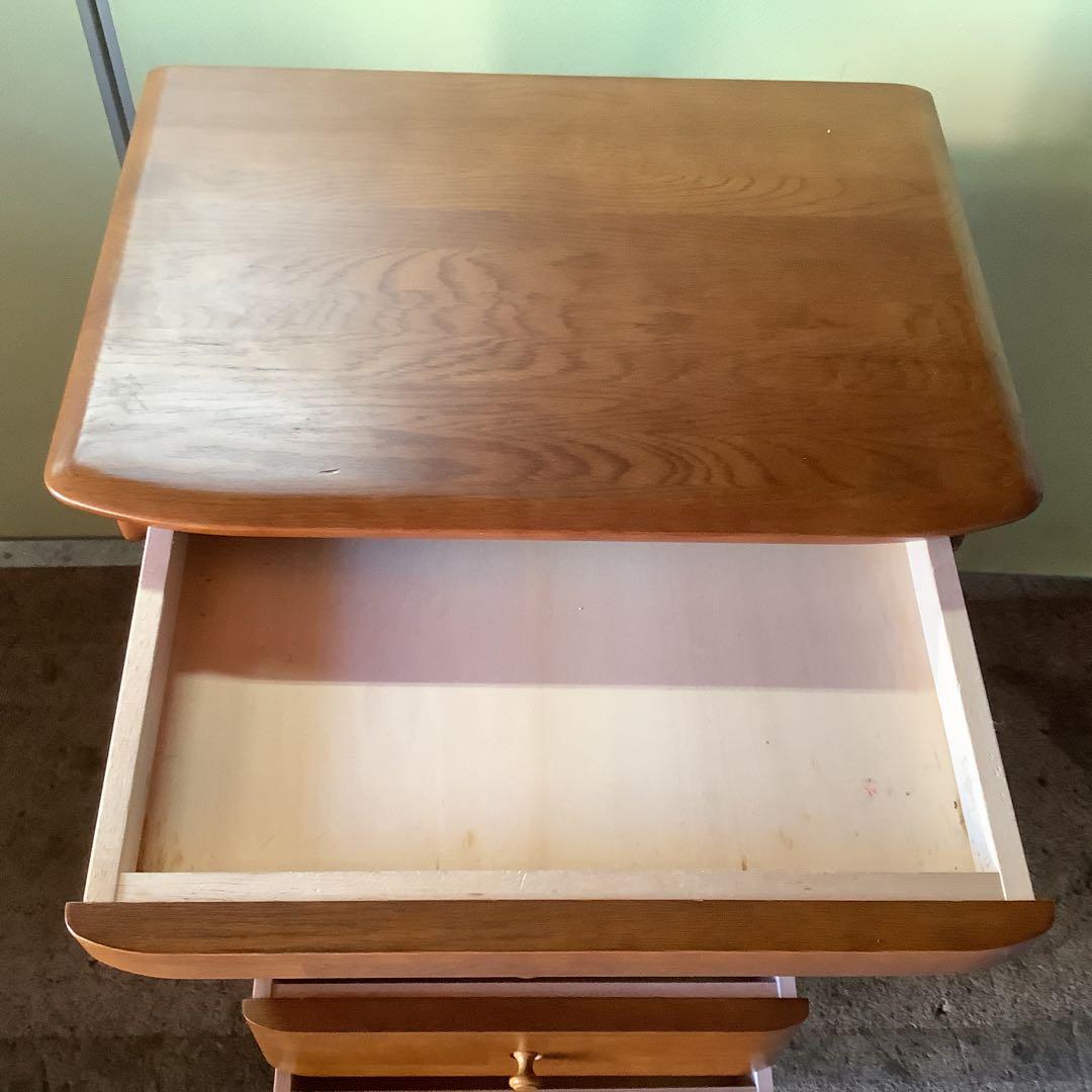 【値下げ！】maruni ナチュラルウッド 電話台 4段引き出し+上部1引き出し