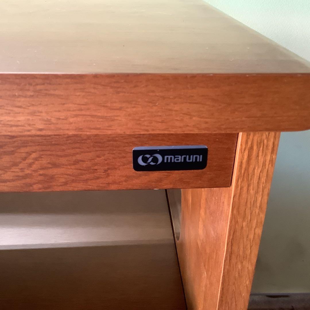 【値下げ！】maruni ナチュラルウッド 電話台 4段引き出し+上部1引き出し