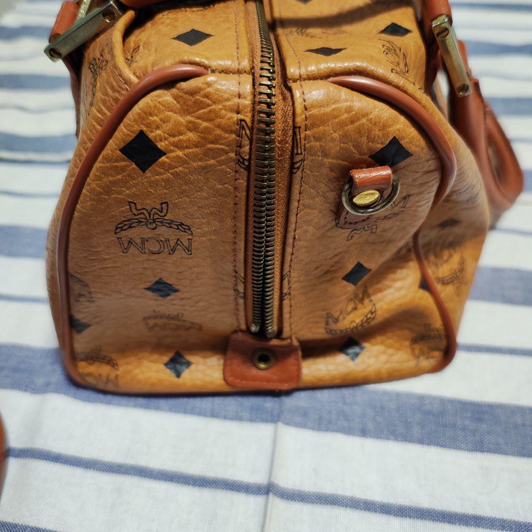 美品　MCM ブラウン ミニボストンバッグ