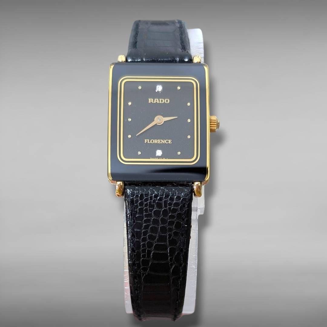 【新品電池・稼働・美品】 ラドー フローレンス 2Pダイヤ サファイアクリスタル