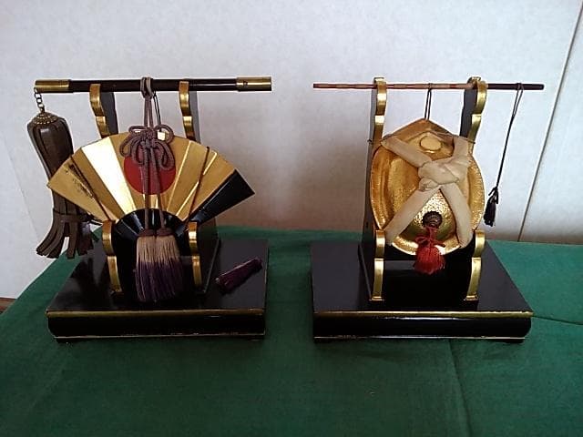 88年前の5月人形の一つ　おおぎ　陣笠