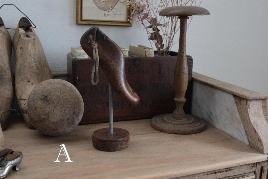 フランスアンティーク木製シューモールドオブジェ/24