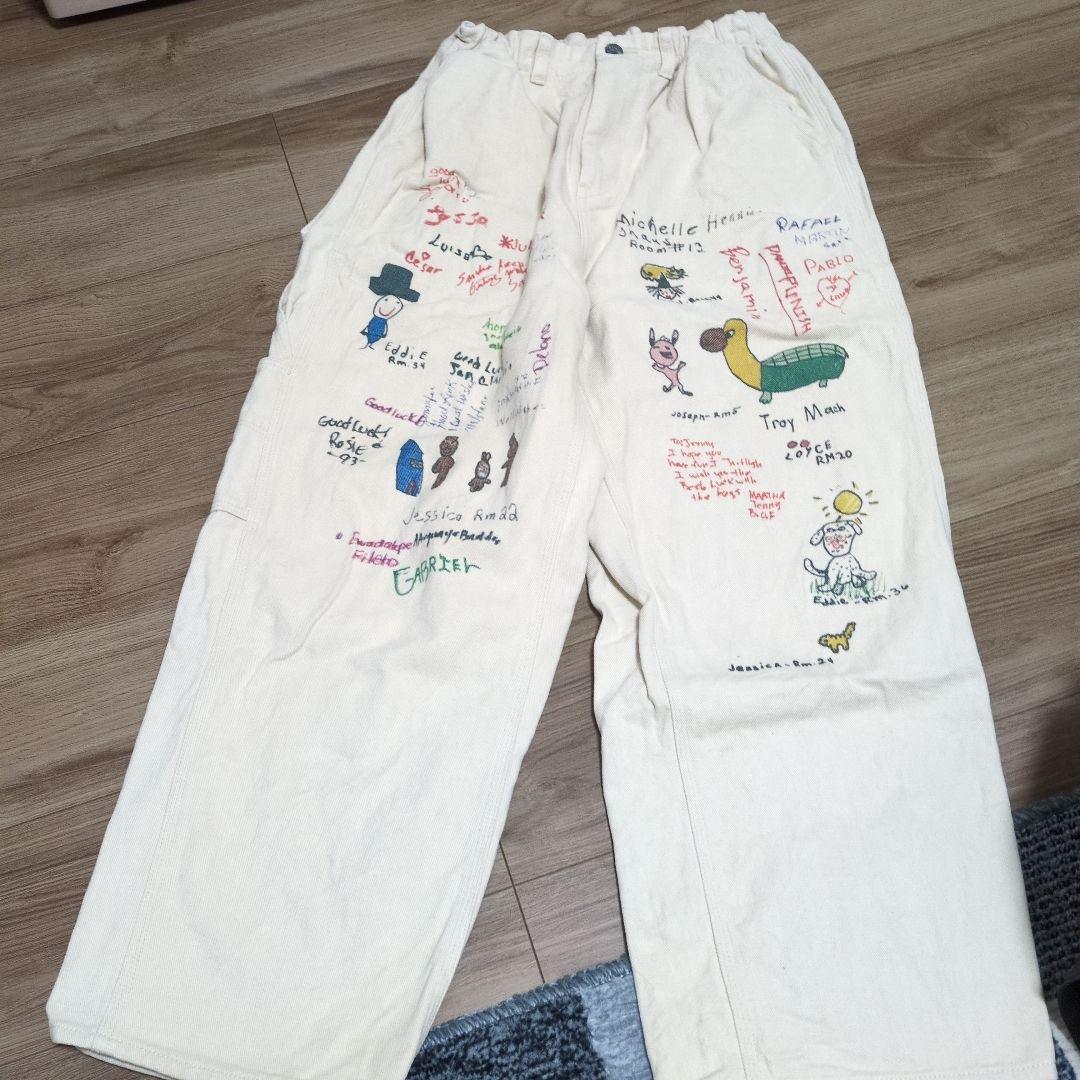 c*u様 最終出品☆オススメ！デニムダンガリー☆らくがきデニム