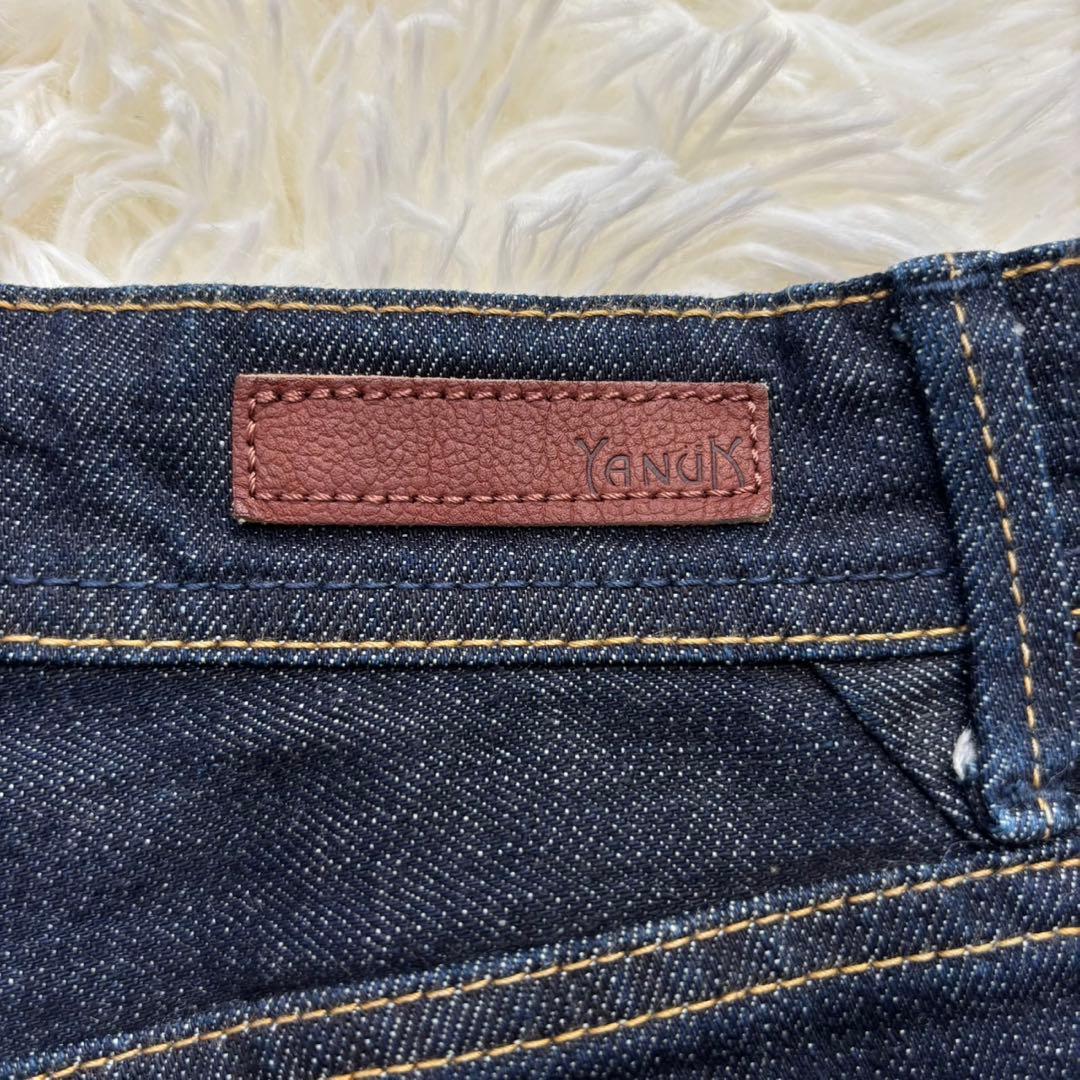 【未使用級】YANUK LEA レア 24 ボーイズストレートデニム インディゴ