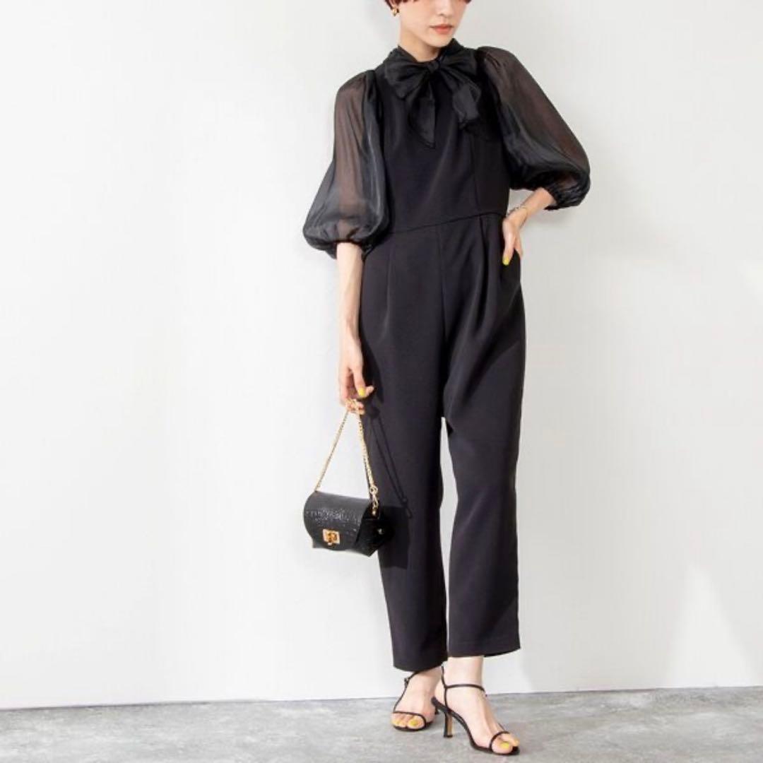 《ノーリーズ》 ボリュームスリーブオールインワン