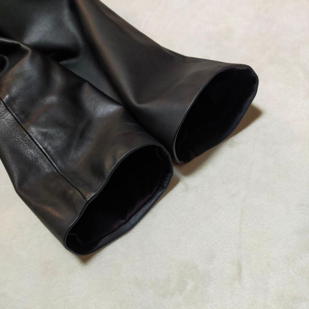 美品　XLサイズ　羊革　オールレザーロングコート　NORTH BEACH