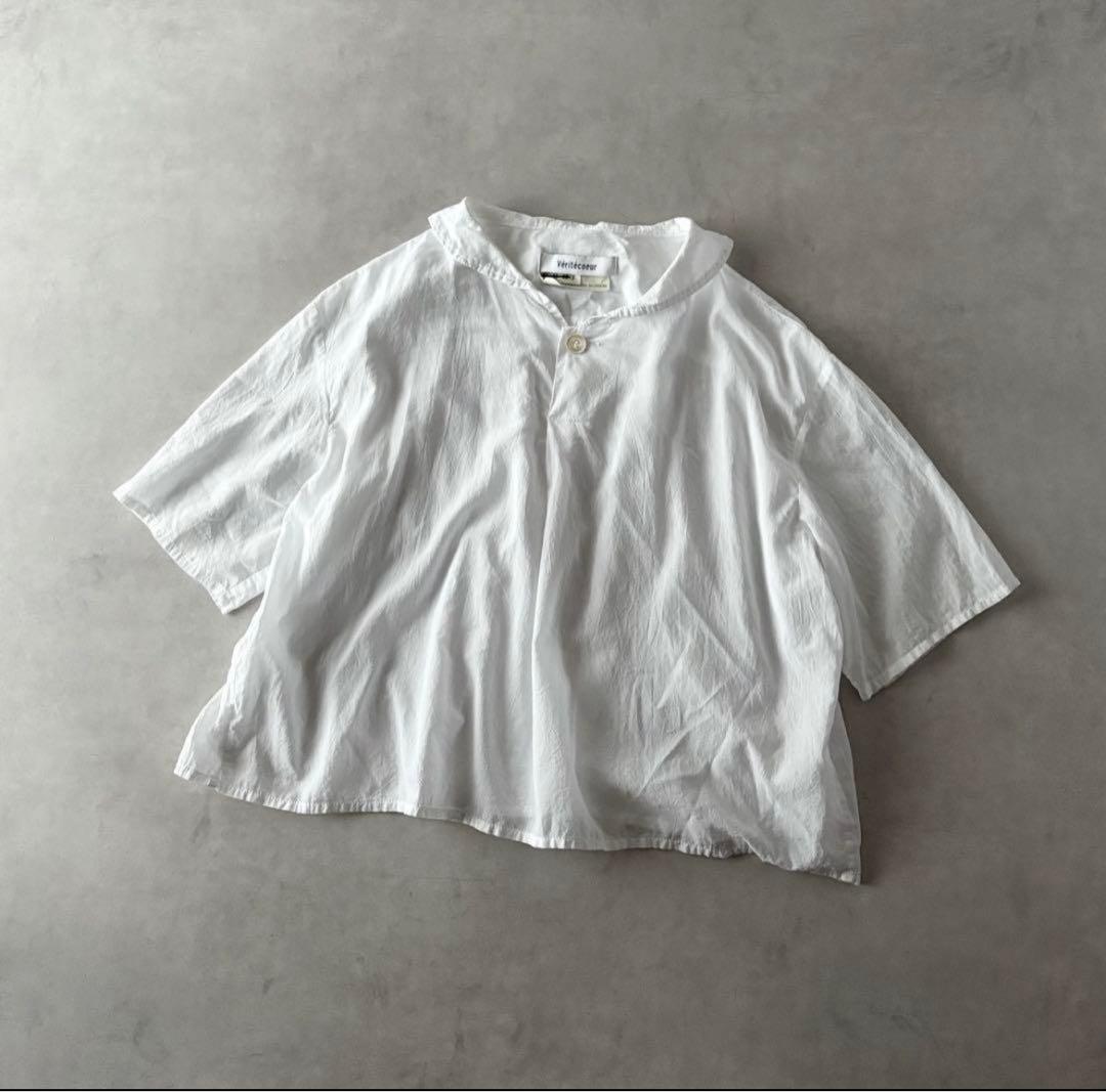 定価26,400円　【ヴェリテクール】 セーラーカラー　ショートスリーブ　シャツ
