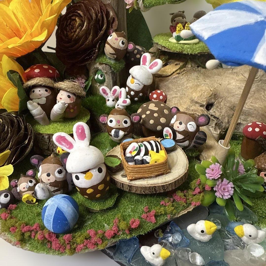 どんぐりアート♡Happy summer BIGオブジェ・♡