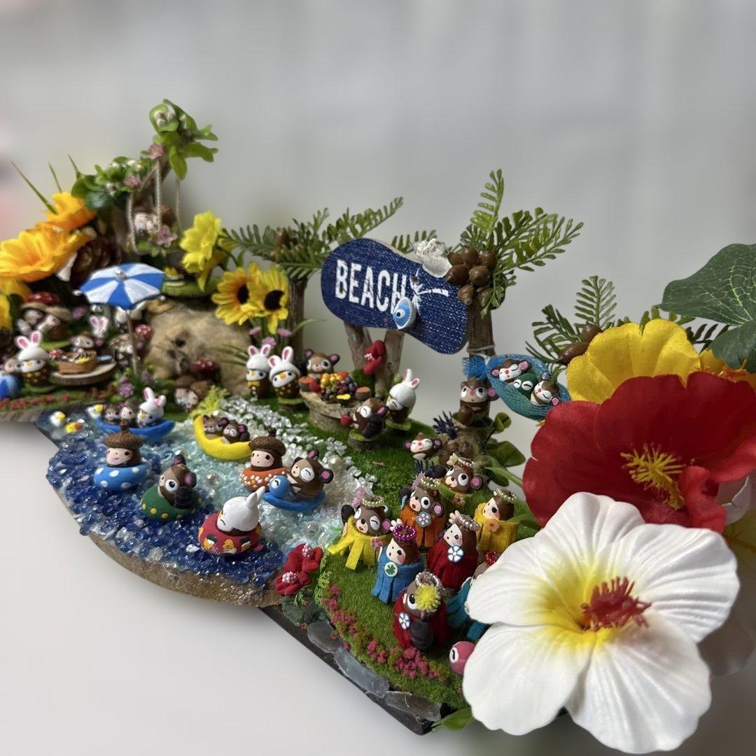 どんぐりアート♡Happy summer BIGオブジェ・♡