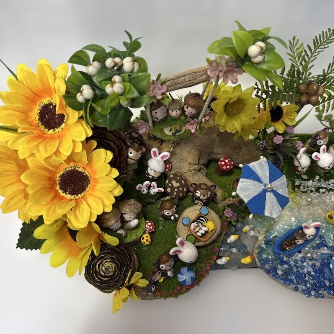 どんぐりアート♡Happy summer BIGオブジェ・♡