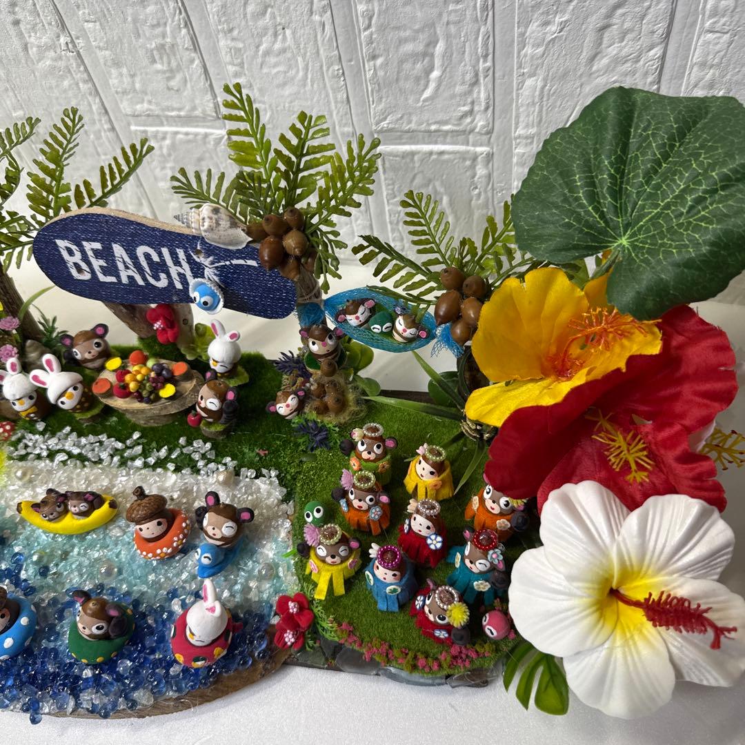 どんぐりアート♡Happy summer BIGオブジェ・♡