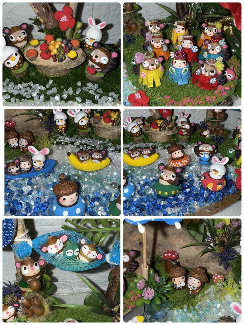 どんぐりアート♡Happy summer BIGオブジェ・♡