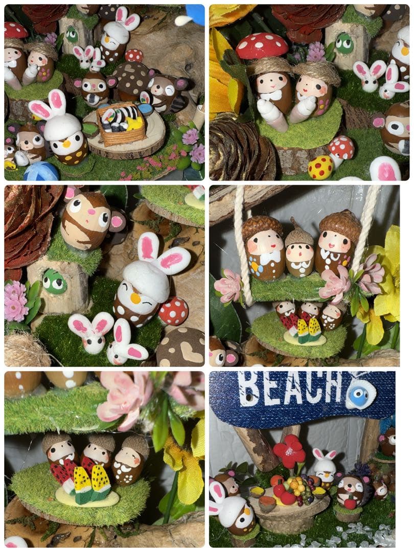 どんぐりアート♡Happy summer BIGオブジェ・♡