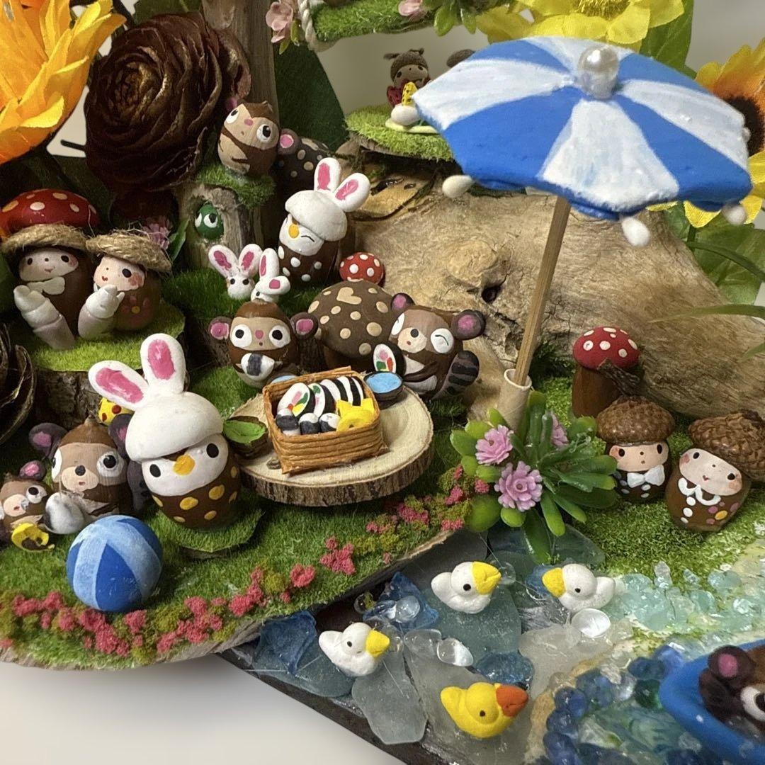 どんぐりアート♡Happy summer BIGオブジェ・♡