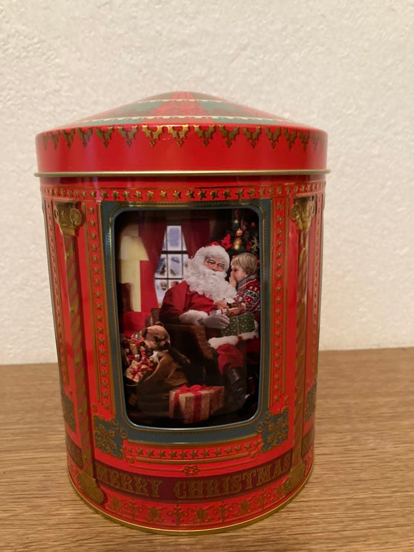 クリスマス　クッキー缶　オルゴール付き