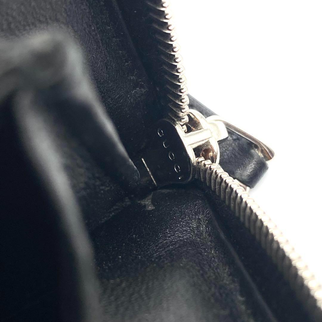 美品 GUCCI グッチ マイクロ シマ ラウンドファスナー 長財布 箱付き