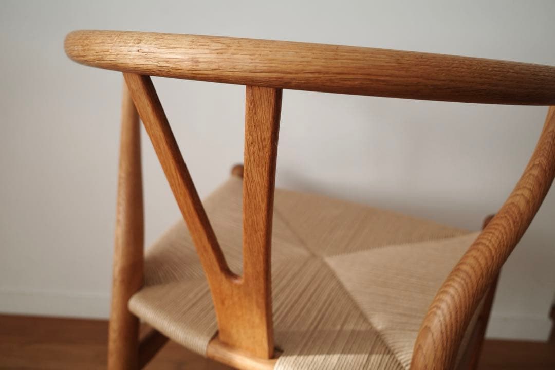 極美品・希少【ヴィンテージ 70年代 yチェア】オーク ペーパーコード新品