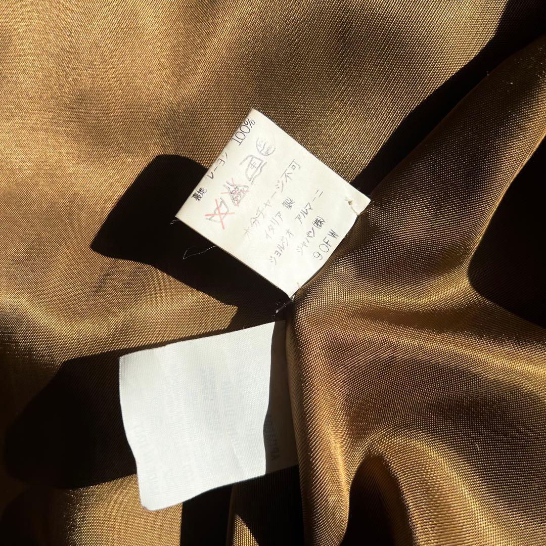 1990FW Giorgio Armani ノーカラー アルパカ ウール コート