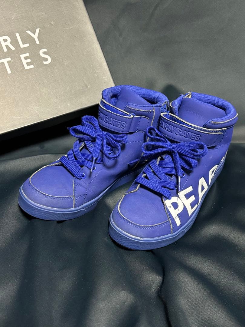 パーリーゲイツ ビッグロゴ ミドルカット ブルー 24.5cm