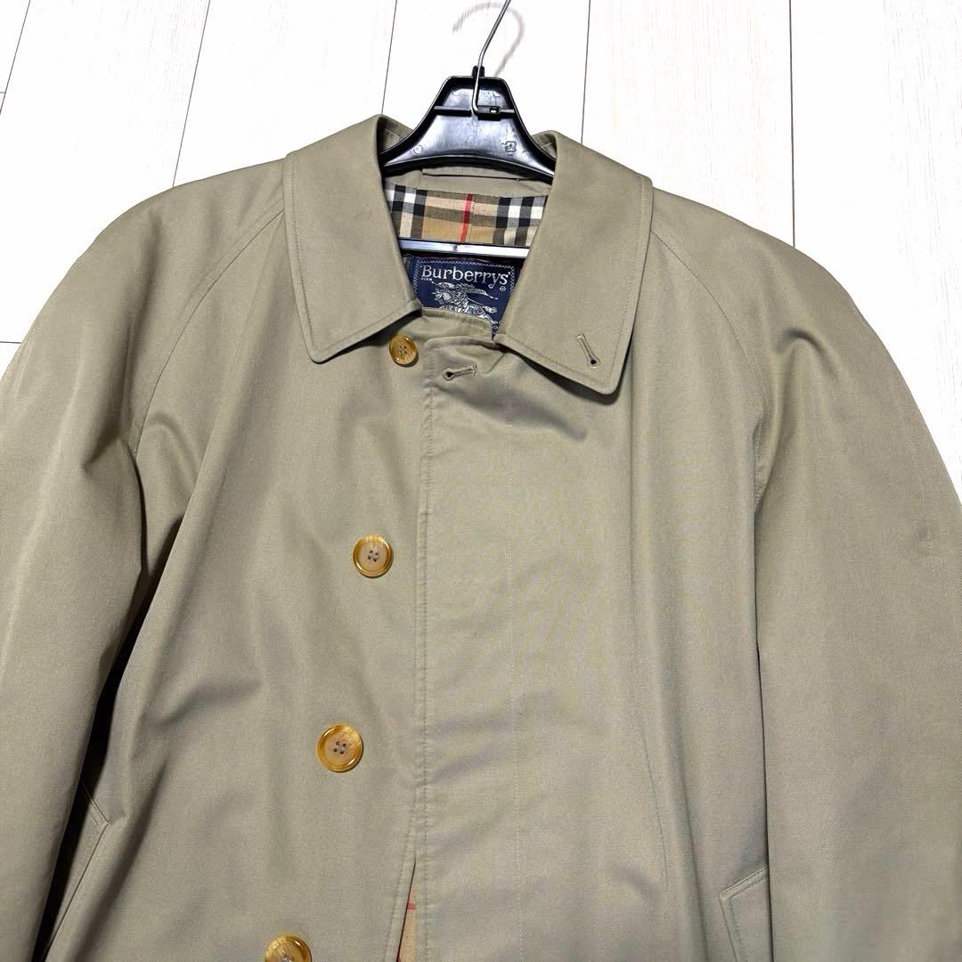 か*お様 極上　イギリス製　バーバリー　バルマカーンコート　ベージュ　ステンカラ