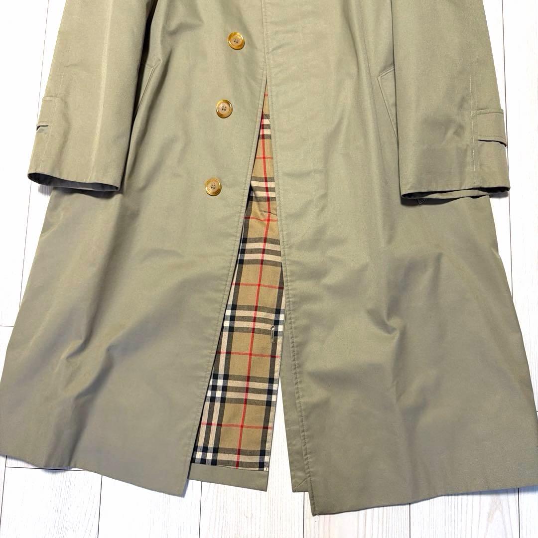か*お様 極上　イギリス製　バーバリー　バルマカーンコート　ベージュ　ステンカラ