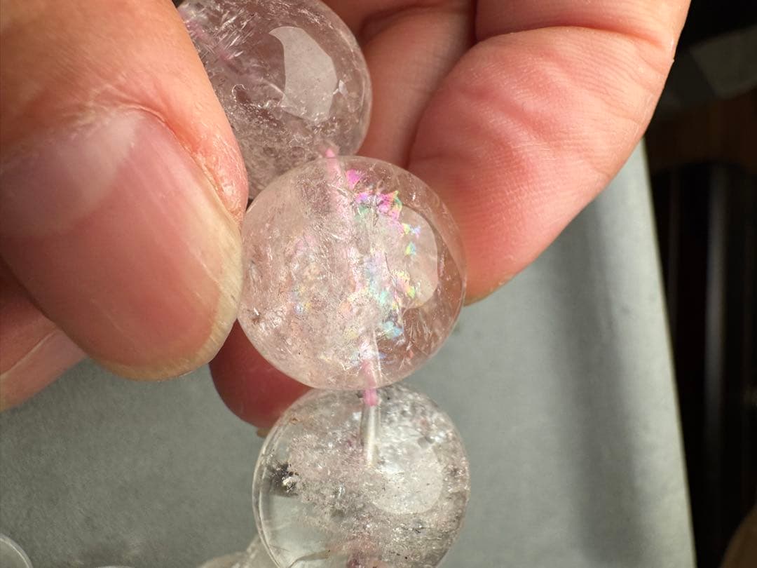 【アルパカさん専用】アイリスローズクウォーツ　19mm