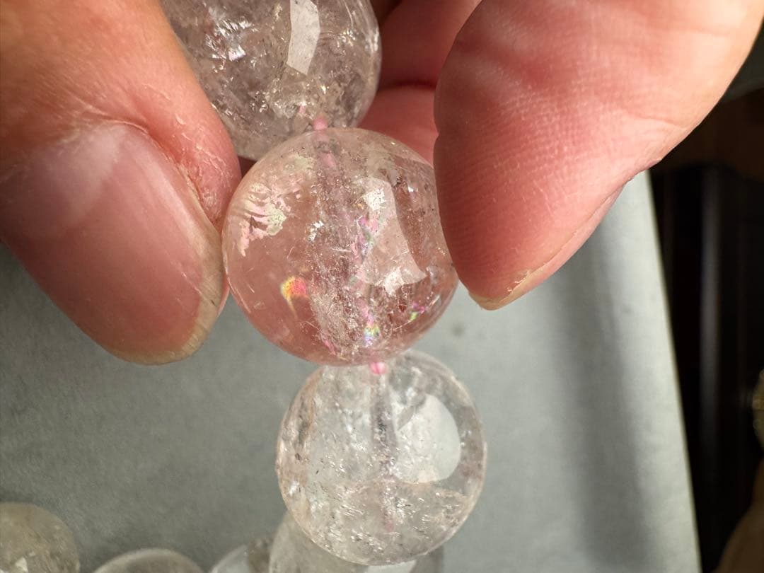 【アルパカさん専用】アイリスローズクウォーツ　19mm