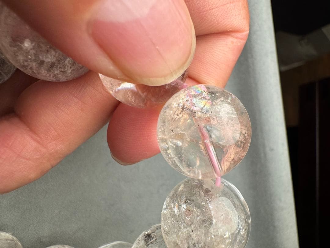 【アルパカさん専用】アイリスローズクウォーツ　19mm