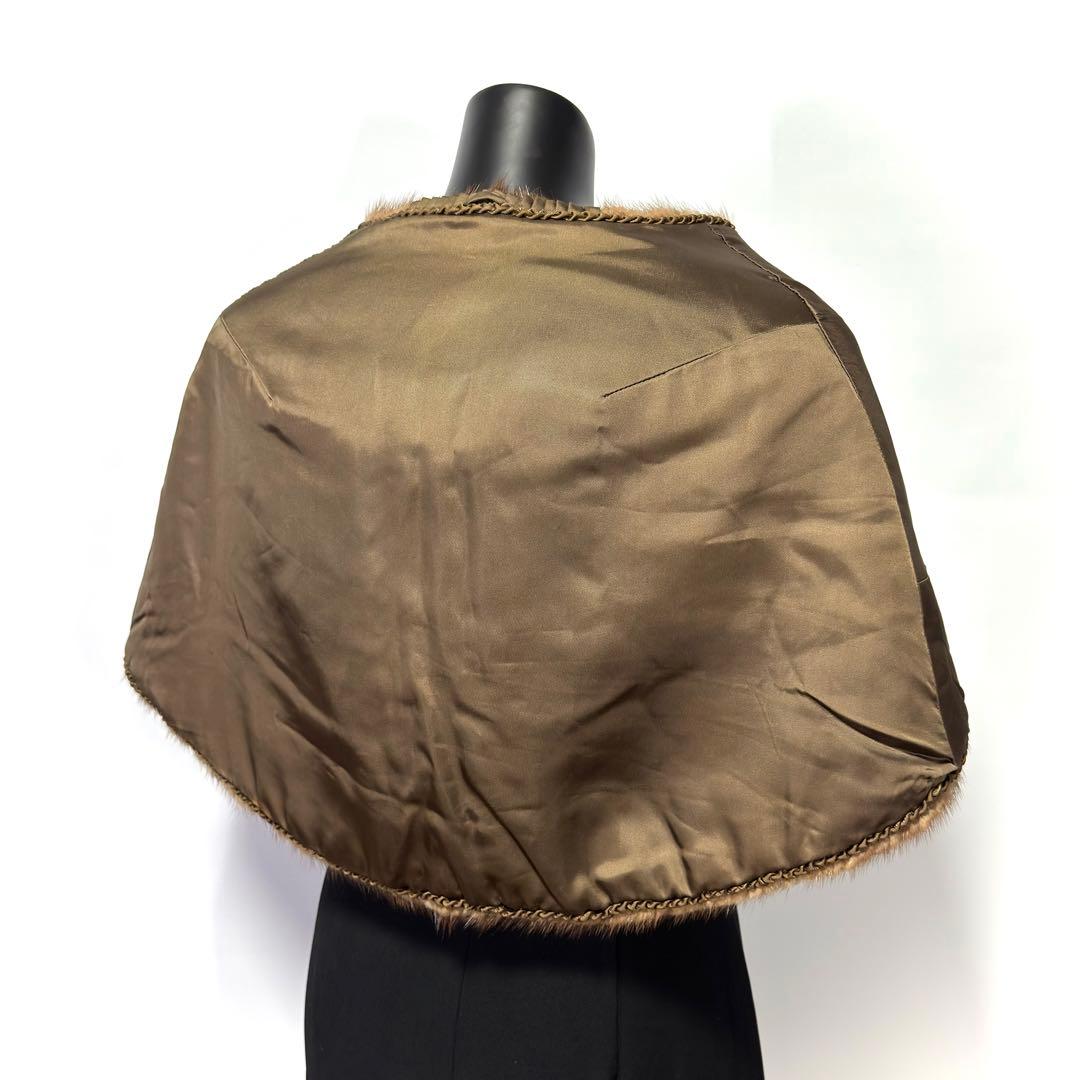 【高級】Pastel Mink パステルミンク ファーショール ミンクテール