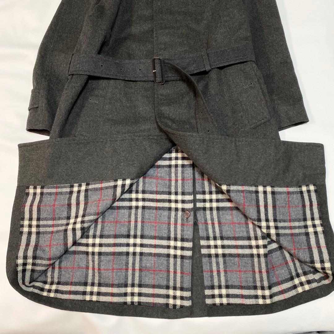 BURBERRYステンカラーコート　ウール　アルパカ　ベルト　ノバチェック