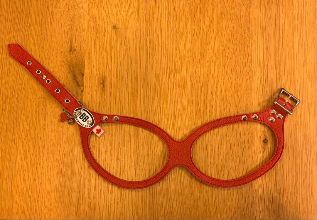 【Buddy Belts】⭐️バディベルト ハーネス 6号 レッド 本革 カナダ製