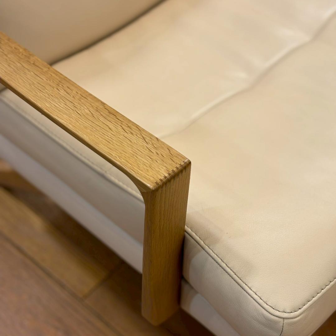 カリモク レザー 2人掛け ソファ 北欧風