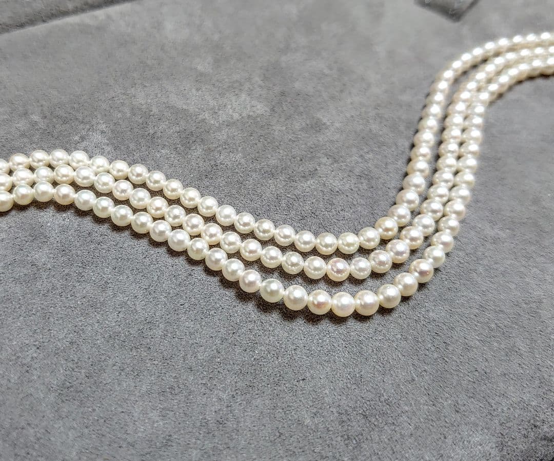 ミキモト　アコヤ真珠　ベビーパール 3連ブレスレット