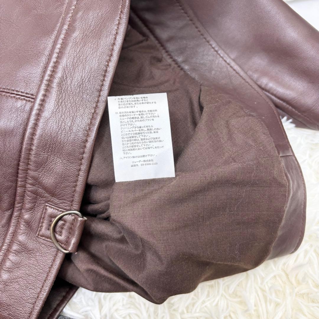 未使用級！リューグーレザーズ ラムレザー シングルライダースジャケット M