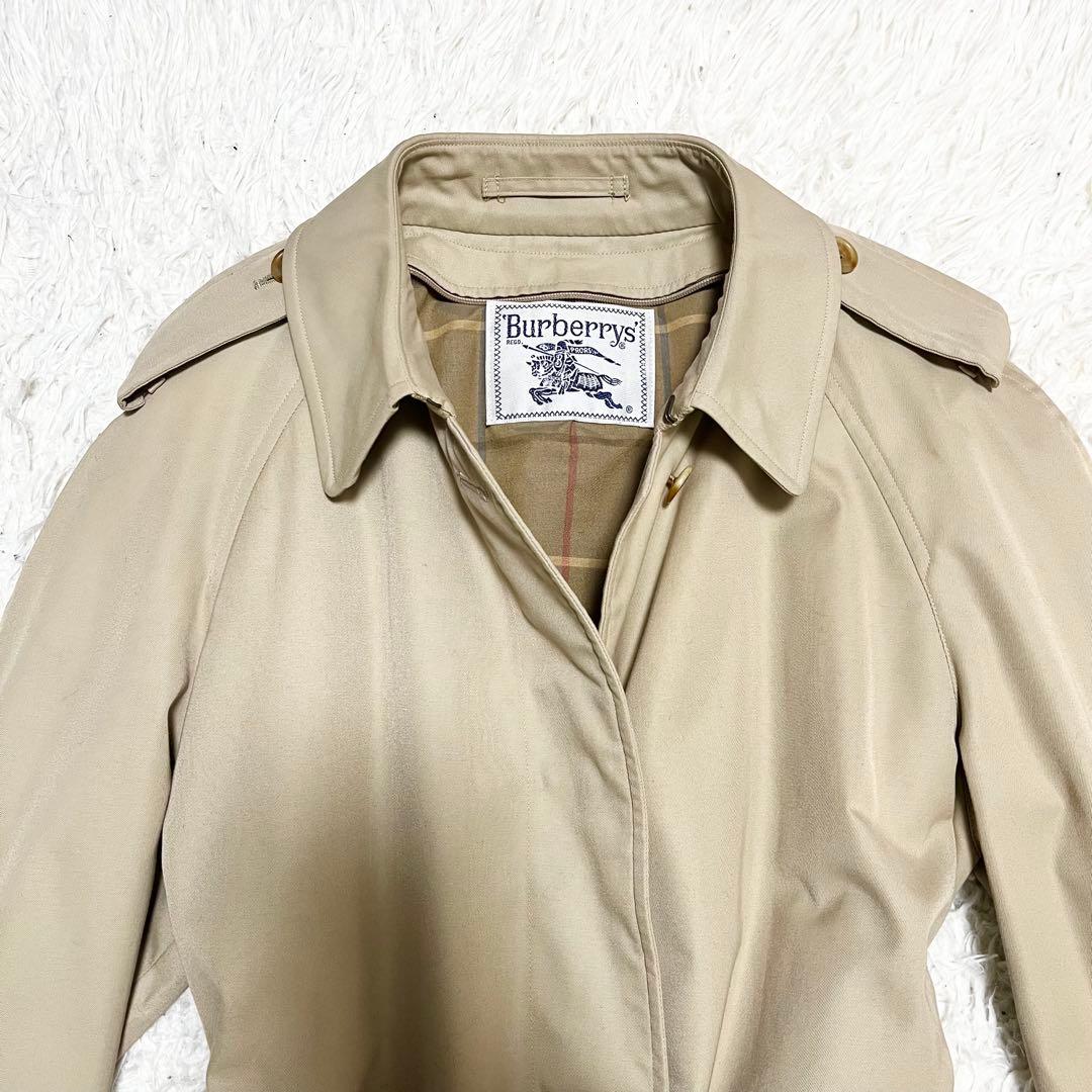 ✨人気✨Burberrys ノバチェック ステンカラーコート ベルト付　M相当