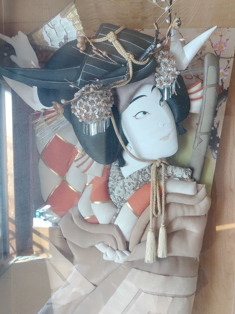 羽子板 大 ケース入り 年代物