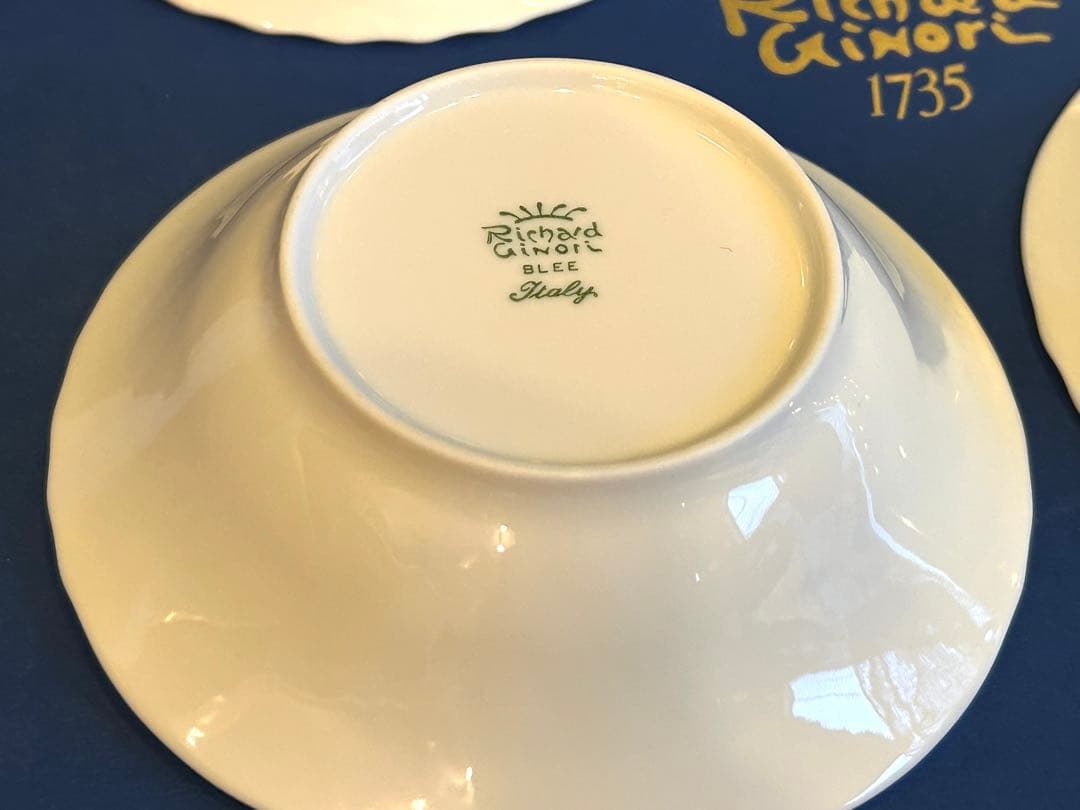 【箱付】リチャードジノリ　フルーツソーサー　サラダボウル　4枚セット