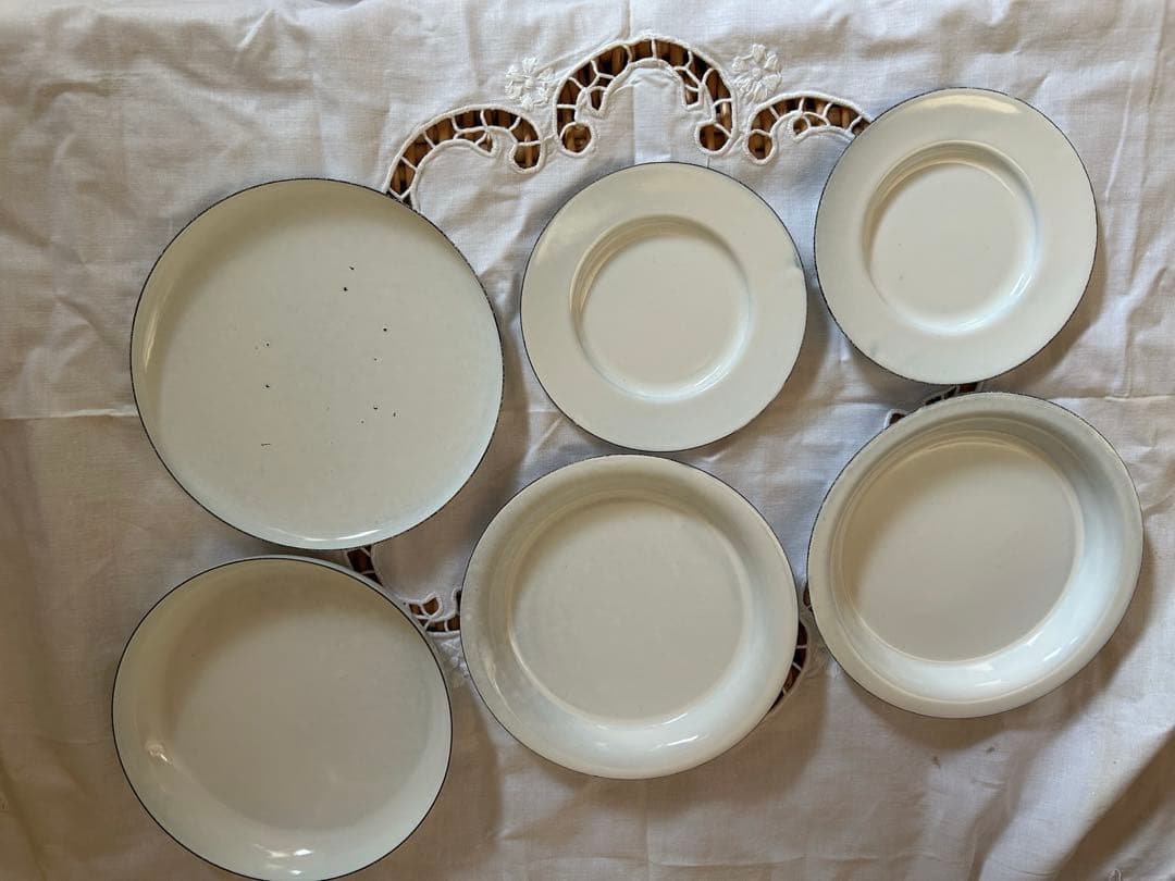 金森正起　菓子器　琺瑯　未使用品