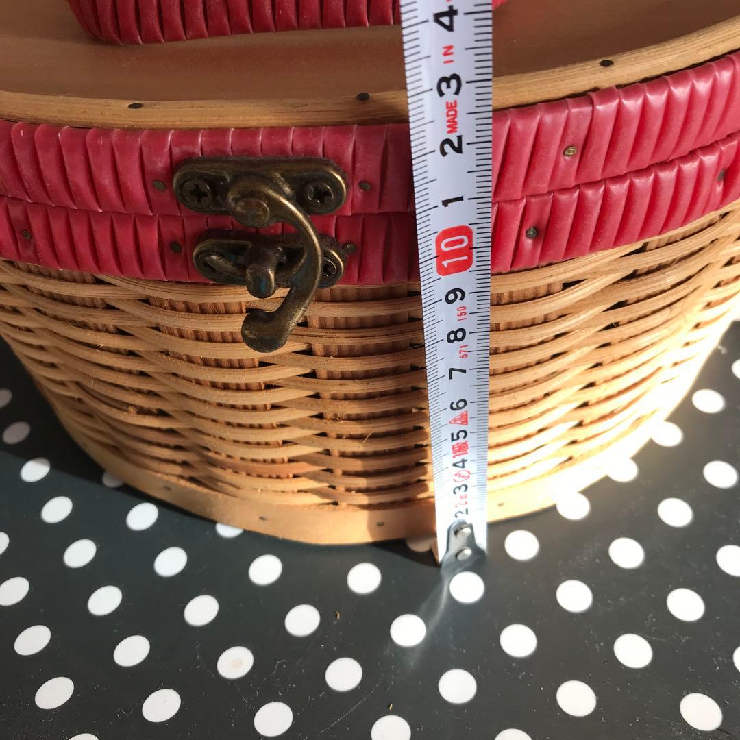 アンティーク　バスケット　かご　大小2個セット