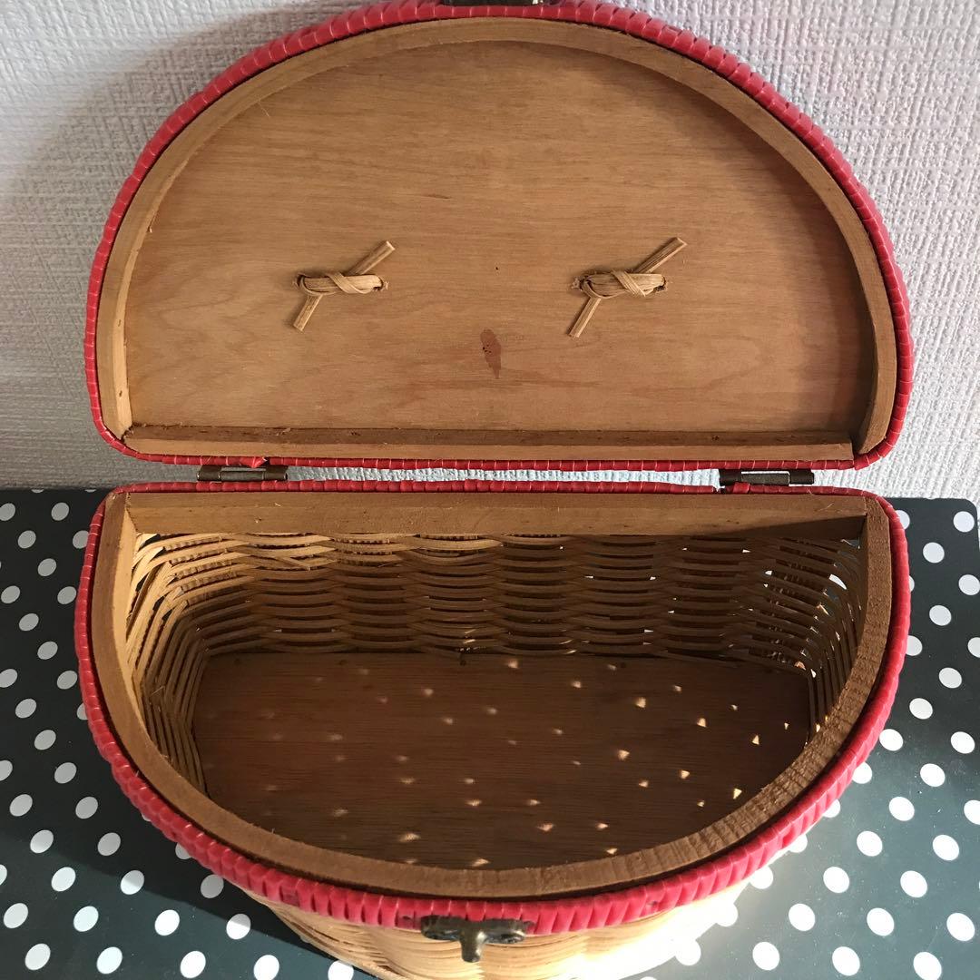 アンティーク　バスケット　かご　大小2個セット
