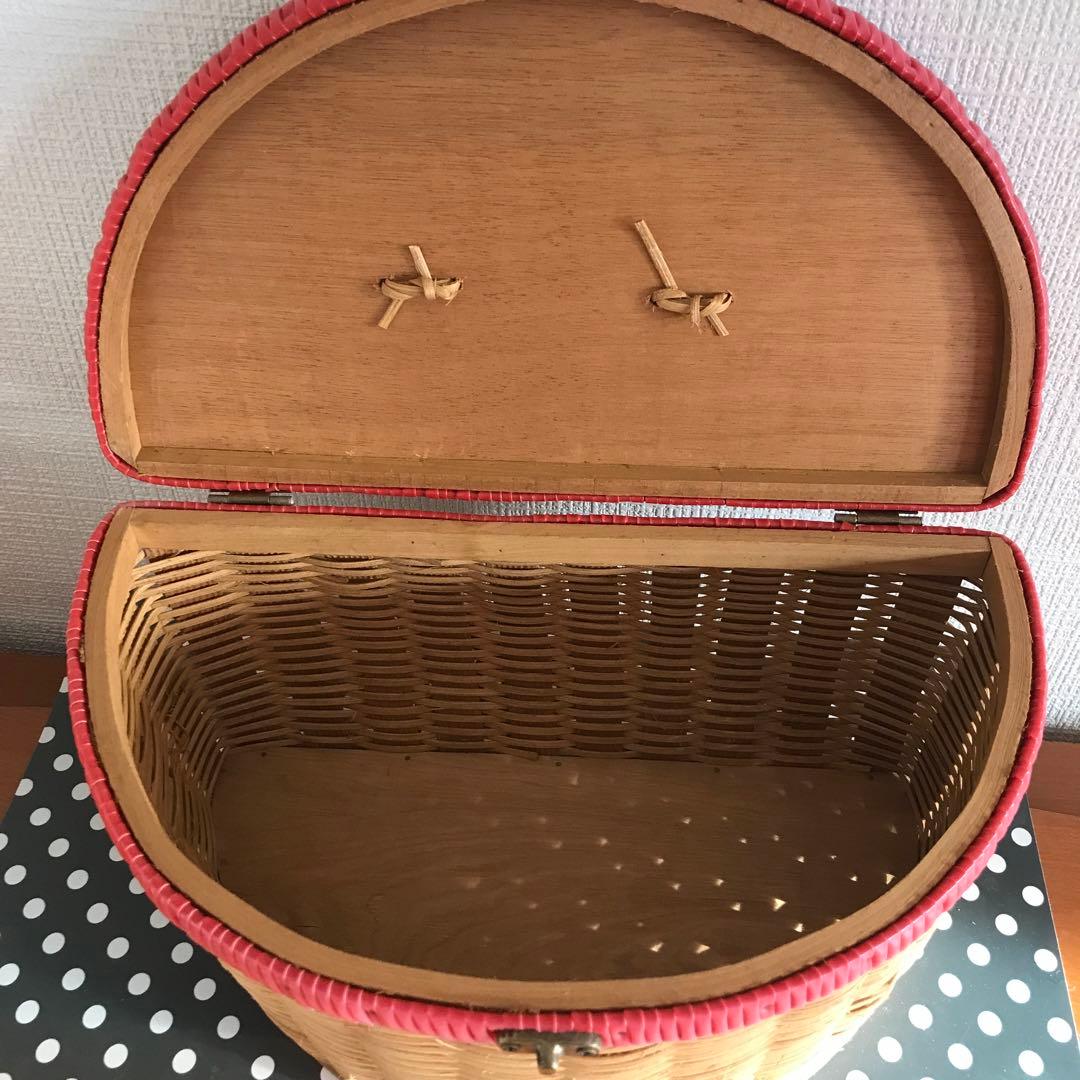 アンティーク　バスケット　かご　大小2個セット