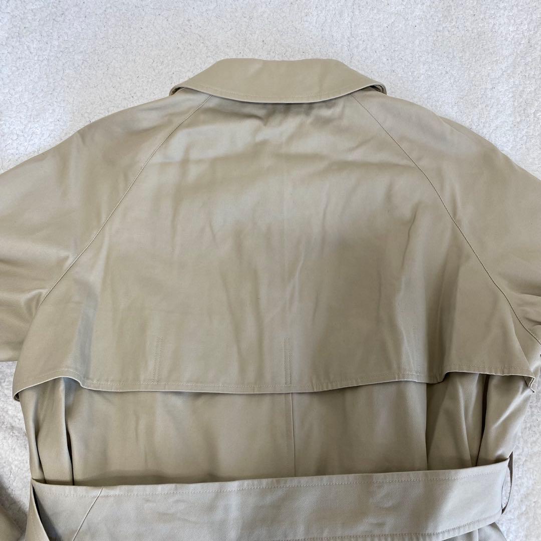 【Aquascutum】ステンカラーコート　裏地チェック【3F】イングランド製