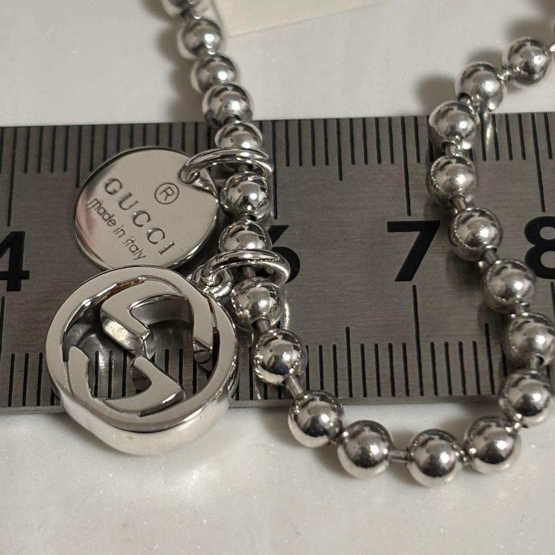 GUCCI 新品同様品　インターロッキングネックレス　極美品　925シルバー