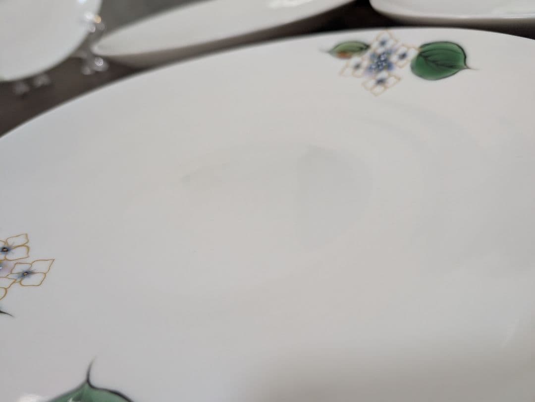 陶あん　陶葊　京焼　清水焼　盛り皿　紫陽花　水仙　かすみ草　蘭　桜　６枚セット