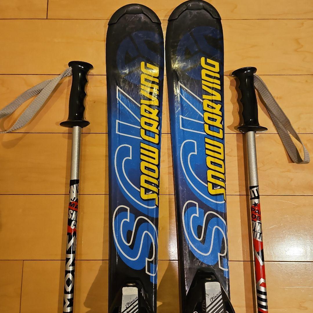 スノーカービング スキー板120 、 ポール90、セット 販売