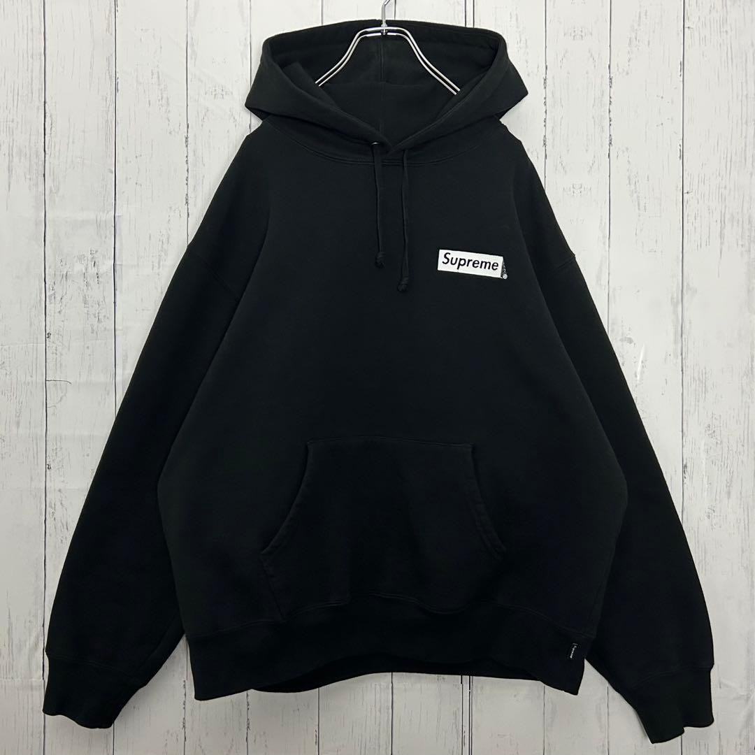 【美品・L】シュプリーム 23AW キャットウーマンフーディ パーカー ロゴ 黒