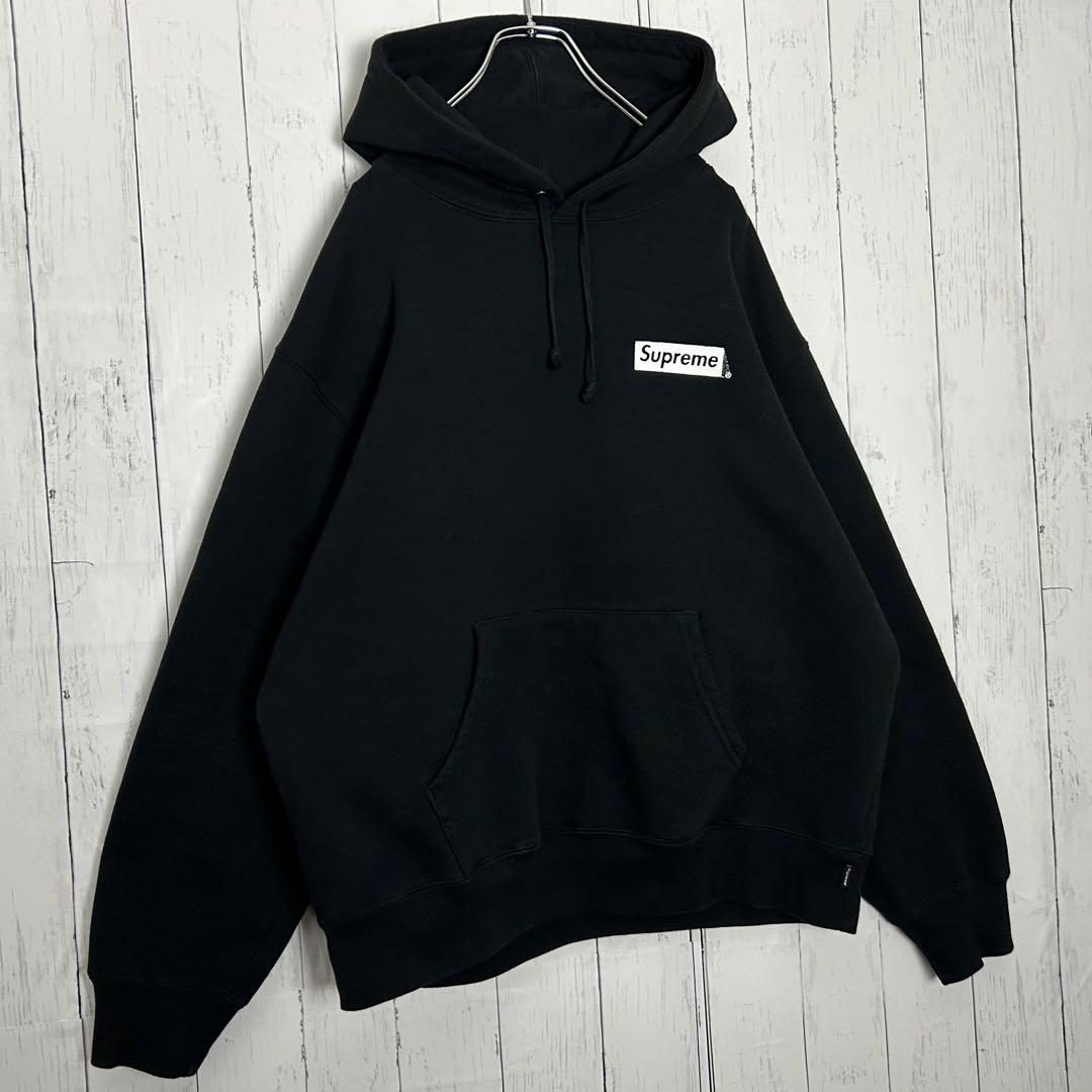 【美品・L】シュプリーム 23AW キャットウーマンフーディ パーカー ロゴ 黒