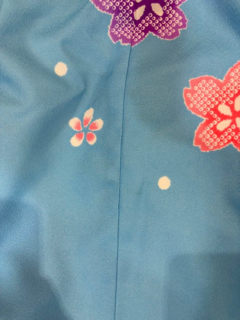 七五三 3歳 女の子 花柄刺繍着物 花車 長襦袢刺繍半衿付き
