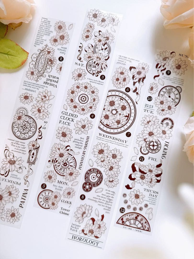 咔咔STUDIO《单色菊》海外マスキングテープ　マステ 【2640】